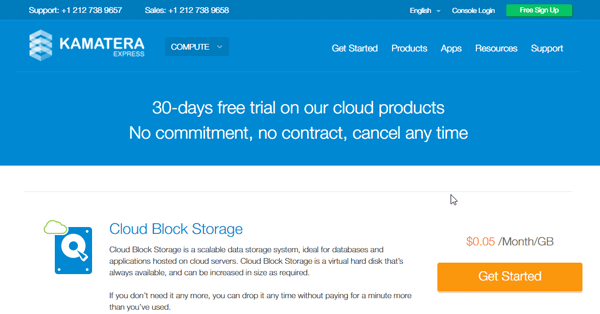 KamateraExpress Cloud Block Storage