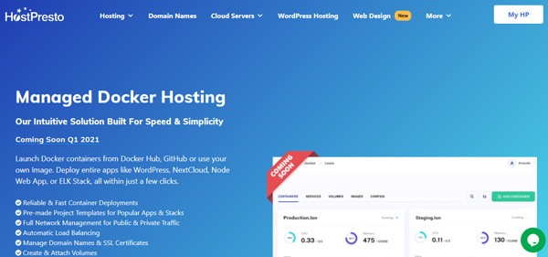 HostPresto managed docker hosting