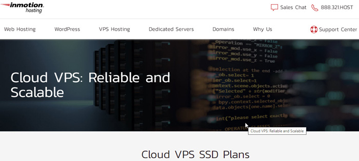 InMotionHosting Cloud SSD CentOS VPS
