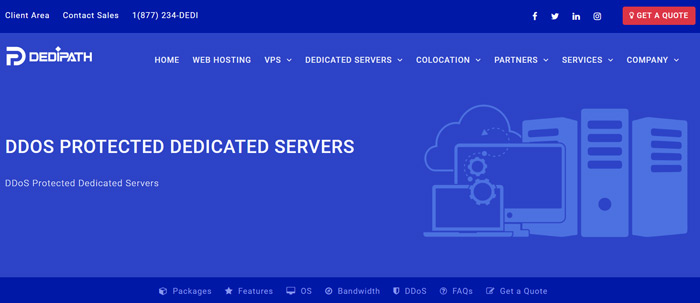 Dedipath DDoS protected dedicated hosting