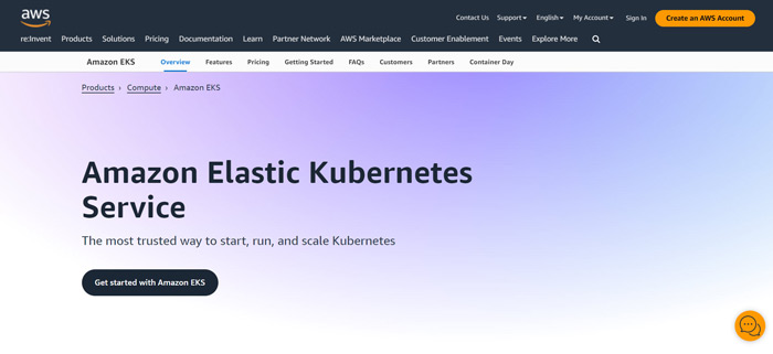 AWS Elastic Kubernetes web hosting