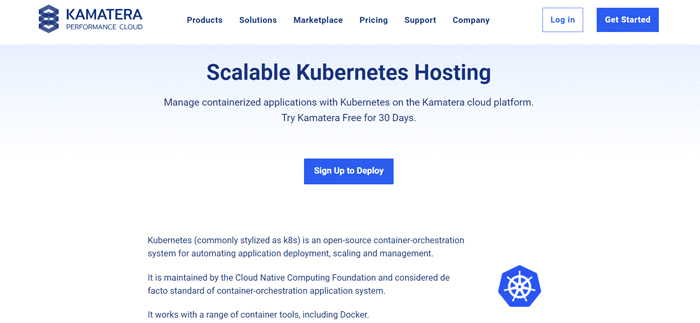 Kamatera Kubernetes vps hosting
