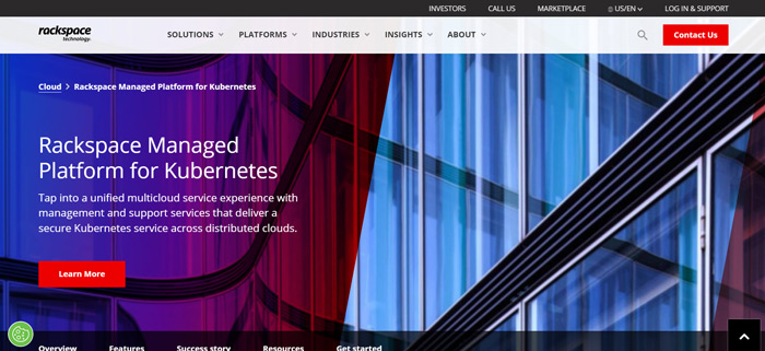 Rackspace managed kubernetes platform