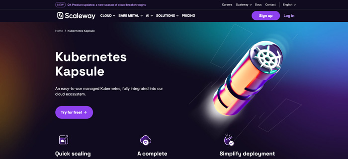 scaleway managed kubernetes kapsule