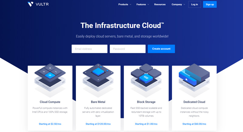 vultr cloud storage servers